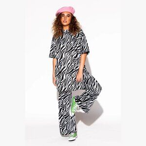 Leveled Up Double Knit Playsuit in Zebra Baby [PANTS ONLY]